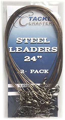 Tackle CraftersStainless Steel Fishing Leaders - Pack of 12 Wire Leaders for Fishing Saltwater, Fishing Wire Leader, Steel Leader - Fishing Leaders with Swivels