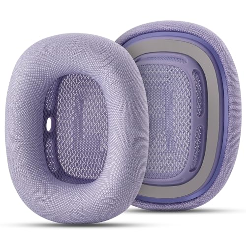 Image of Replacement Ear Cushions for Apple AirPods Max 1 & 2 Upgraded Memory Foam Pads with Durable Fabric,Sound Insulation and Noise Reduction,Strong Magnetic Fit,Sweat-Resistant,Breathable Comfor(Purple)