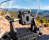 Supporto per GPS meccanizzato ad alta sicurezza compatibile con Garmin Zumo Series (XT, XT2, XT3) | Adattatore di montaggio per barra di navigazione moto con sistema antifurto sequenziale V3 (12 mm)