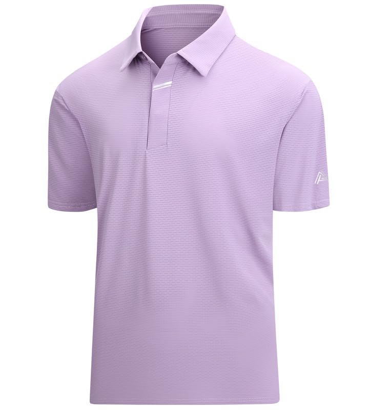 Image of Damipow Premium Golf Shirts for Men Dry Fit Performance Polo Short Sleeve Collared Shirt
