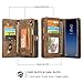 Note 9 Wallet Case,AKHVRS Handmade Premium Cowhide Leather Wallet Case,Zipper Wallet Case [Magnetic Closure]Detachable Magnetic Case & Card Slots for Samsung Galaxy Note 9 - Brown