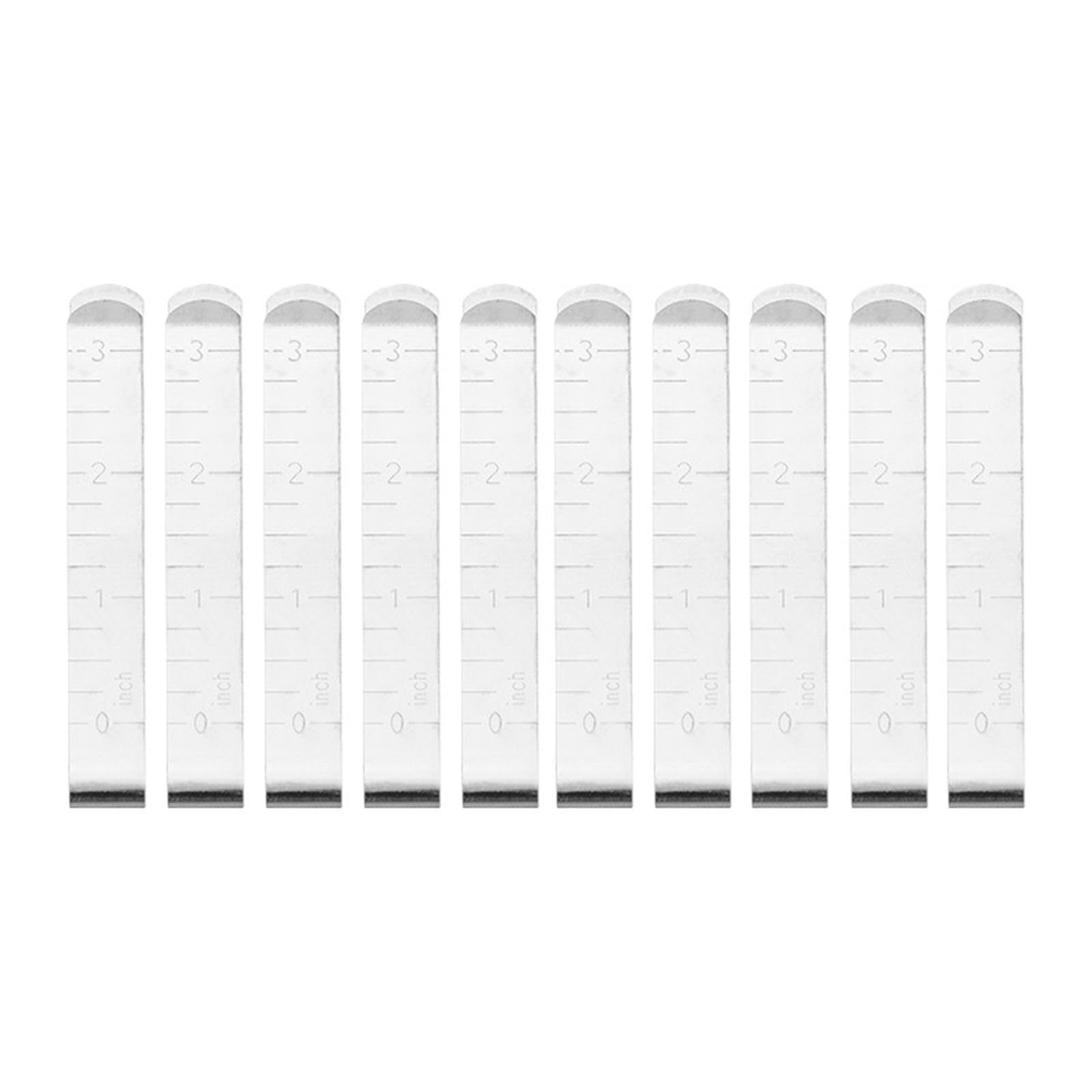 2/5 / 10Pcs Hemming Clips 3Inch Stainless Steel Sewing Clips Sewing Measurement Ruler for Hemming Fabric Quilting Crafting Stainless Steel Clip
