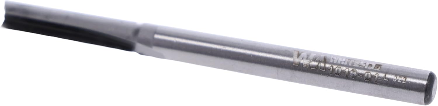 Whiteside Router Bits 1016-01 Straight Bit with 1/4-Inch Cutting Diameter and 1-Inch Cutting Length