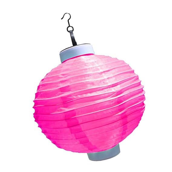 Solar Power Lantern LED Light Garden Street Yard Tree Hanging Lamp Red