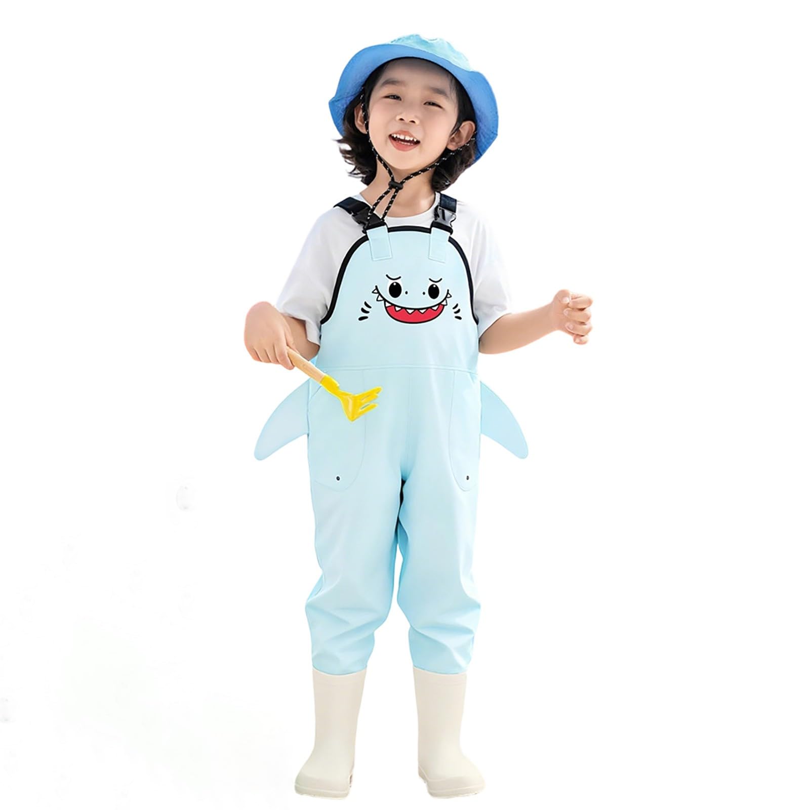 Latzhose für Mädchen mit verspieltem Cartoon-Design, ideal für Strand, Kindergarten und Outdoor-Abenteuer. (Mint Green, 9-10 Years)