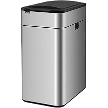 Kitchen Trash Can Stainless Steel Automatic Trash Can with Lid, Wings-Open Kitchen Trash Can, 9/15/30/50/60L Modern Smart Trash Can for Home and Commercial Use Waste Bin/Garbage Bin