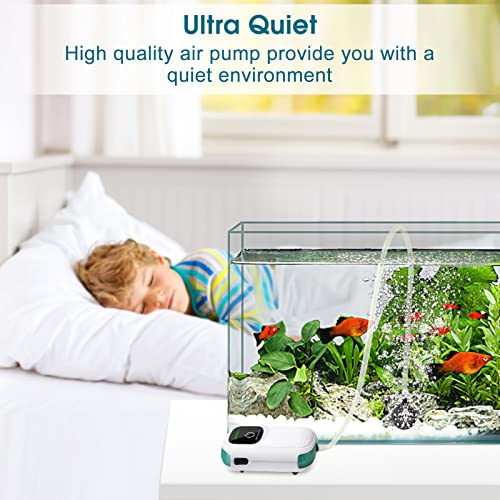 KEDSUM Battery Aquarium Air Pump, Quietest Rechargeable and Portable
