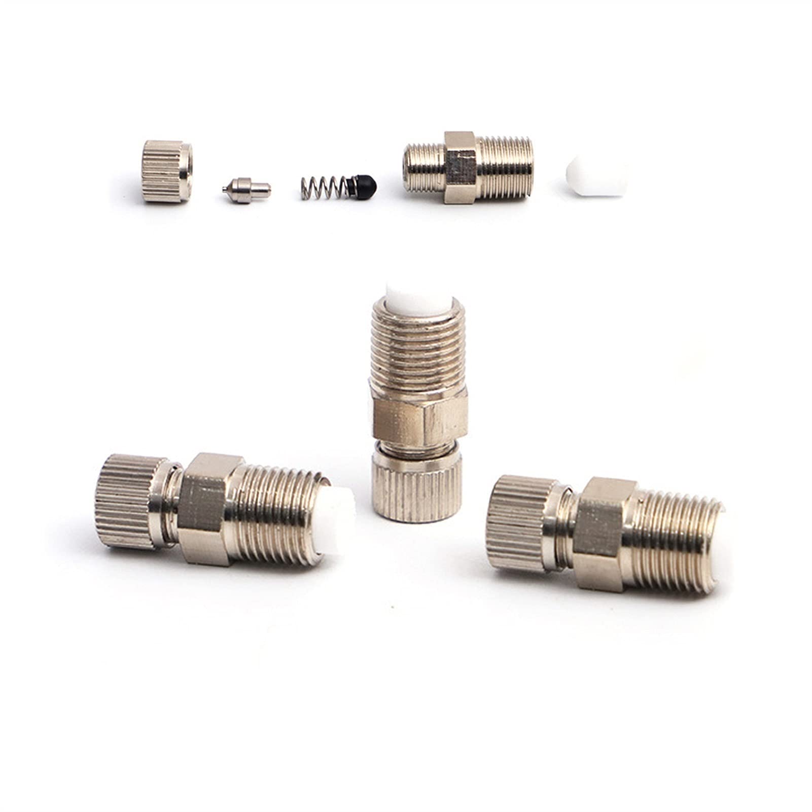 120 Stück Messing-Sprühdüsen Ersatzköpfe mit Filter für Outdoor-Kühlsystem, Hochdruck-Zerstäuber-Sprühnebel für Terrasse, Rasen, Landschaftsbau, Staubkontrolle, 0,3 cm NPT