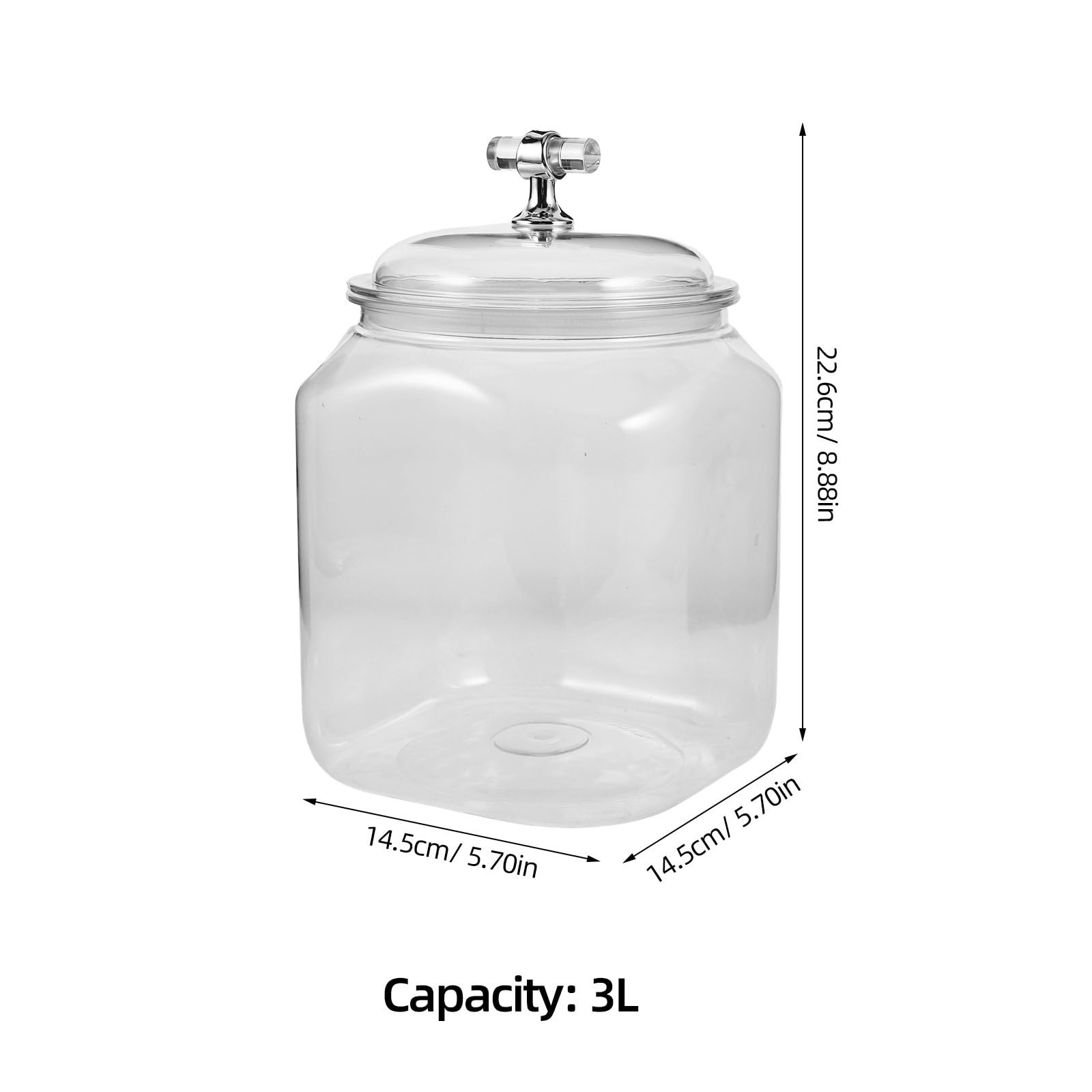 Amazon｜Operitacx 透明プラスチック製 食品保存容器 3L 蓋付き容器