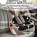 Babenest Car Seat Potty Protector Cover -Waterproof Carseat Training Liner for Baby &Toddler Shower Gift, Dry Piddle Pee Pad with Fun Designs for Strollers & Infant Car Seats (1pc Black)