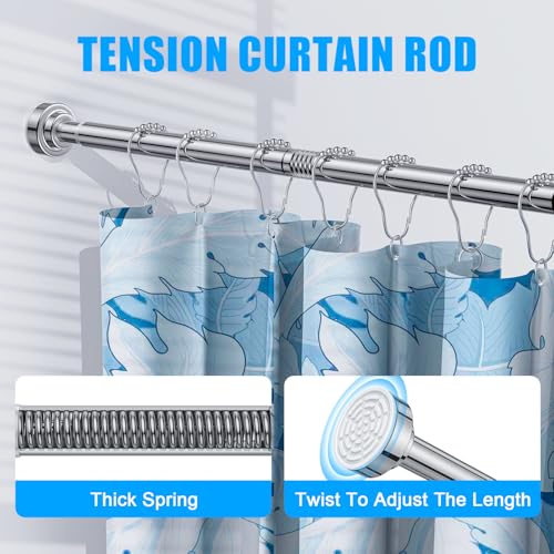 Save on TEECK Adjustable Spring Tension Shower Curtain Rod - Image 2