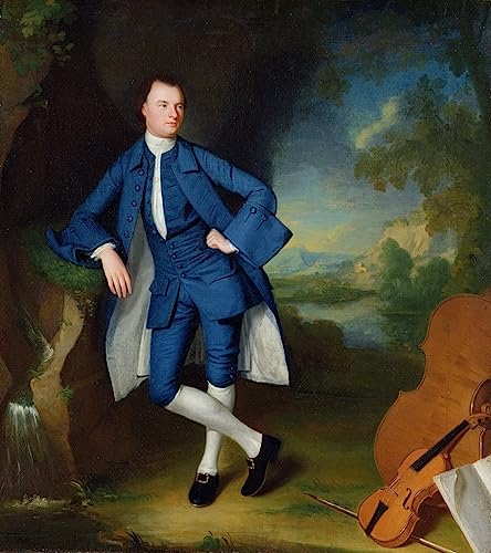 Impression d'art George Romney : toile portrait d'homme haut de gamme 60x90cm