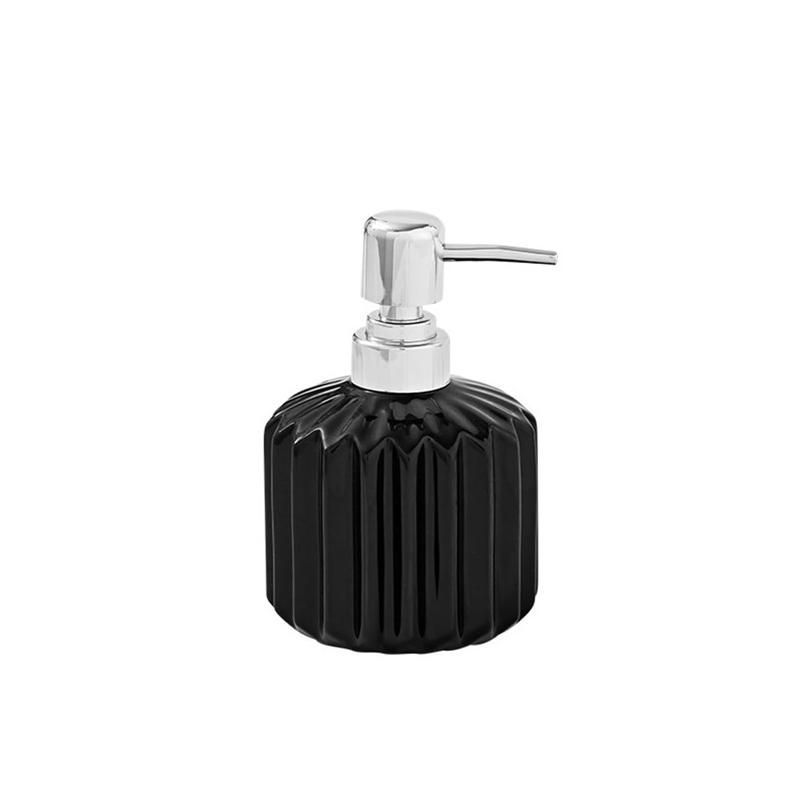 Soap Dispenser Bathroom Ceramic Soap Dispenser Liquid Pump Bottle For Lotions, Soaps, Shampoo(Black)