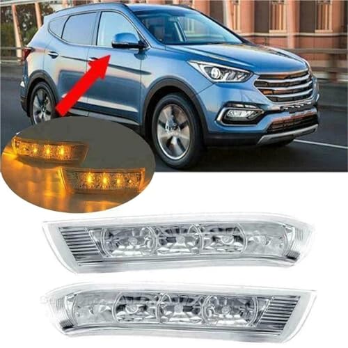 Lámpara indicadora LED de retrovisor para Hyundai Veracruz en trayectos nocturnos y lluvia 2