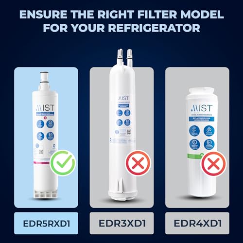 MIST 4396508 Water Filter Replacement for Whirlpool EDR5RXD1, Refrigerator Water Filter compatible with EveryDrop Filter 5, 4396510, RWF0500A, NLC240V, Kenmore 46-9010, 9086. Whirlpool Filter (2 pack) - Thumbnail 5