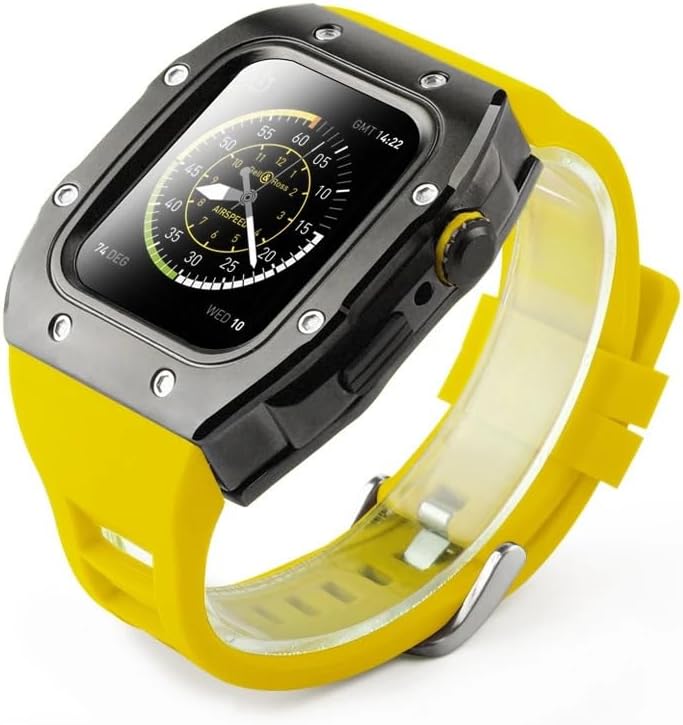 New Watch Case For Apple Watch Strap Stainless Steel Protective Cover For Series 6 5 4 SE Band 44mm Modification Kit Accessories