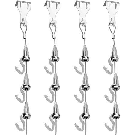 6Pcs Picture Hanging Wire Kit, 2 × 2 Stainless Steel With Wire 6