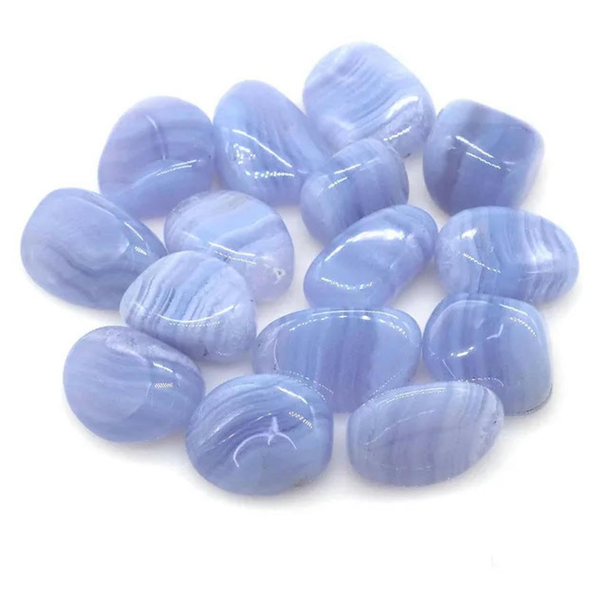 Piedras caídas naturales Mineral a granel Grava Espécimen Cristales curativos Cuarzo Gemas energéticas Mineral Acuario Jardín Hogar Ación-Encaje azul -500 g
