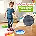 Sensory Floor Tiles for Kids Toddlers: 4 Pack Sensory Toys for Kids with Autism & ADHD, Round Liquid Play Mats for Lava Games, Gross Motor Skills- Sensory Room, Daycare Essentials, Preschool Must Have