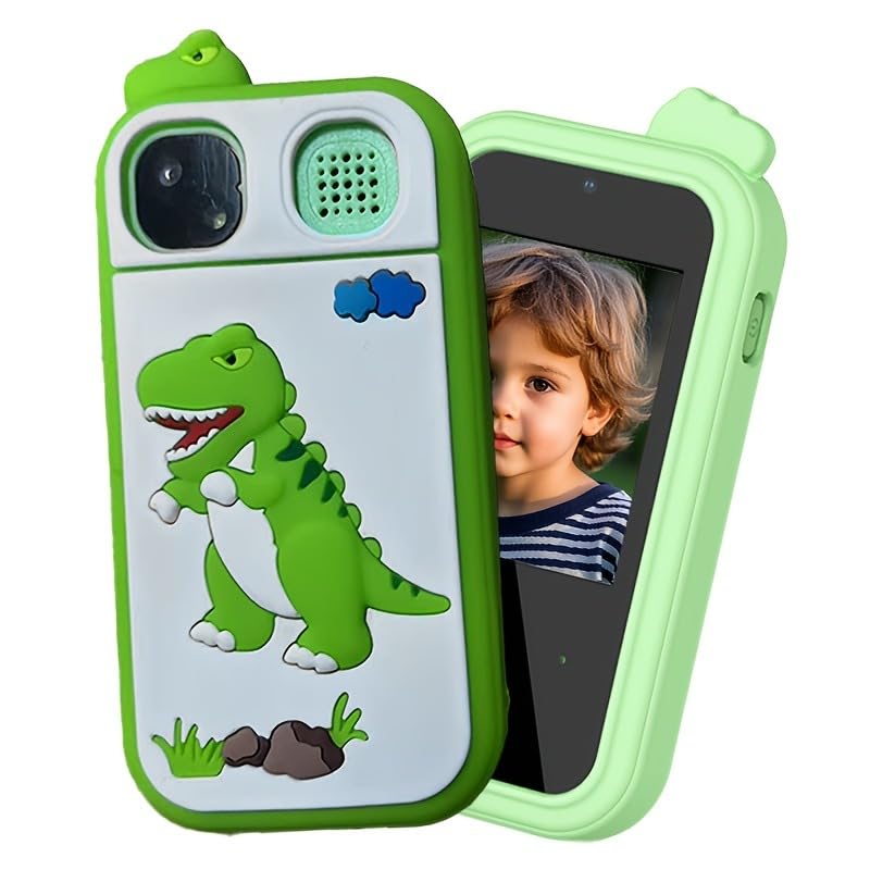 Image of Kids Touchscreen Smartphone Toy with 2.4 inch Color Screen-1080P- MP3 Music Player- in Built Games & Wallpapers (Green)
