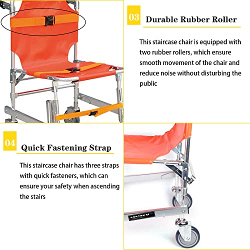 image for TFCFL EMS Stair Chair, Ambulance Medical Lift, Foldable Stair Chair Li