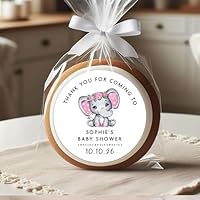 Pink Baby Shower Tags, Elephant Baby Shower Stickers, Baby Elephant Label Tags, Sweet Girl Baby Stickers, It's A Girl Stickers - BS33