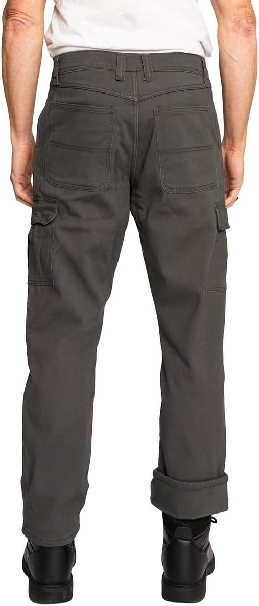 FULL BLUE Cargo Fleece Lined Twill Pants, Bonded & Printed, Regular Fit - Image 3