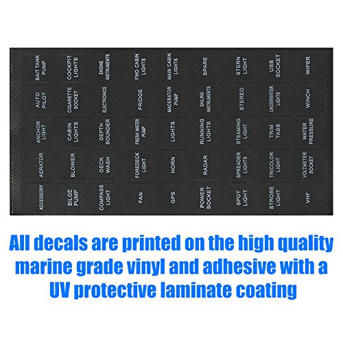 image for BUNKER INDUST Set of 2 Decal Sticker Label Sheet for Caravan Marine Bo