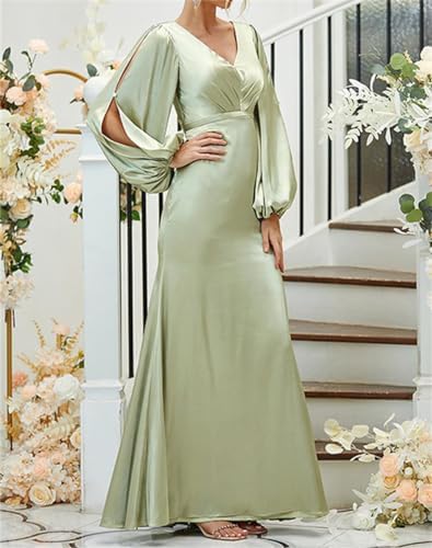 satin winter formal dresses SOLERSUN Women's Plus Size Elegant Red Satin Winter Formal Dress,Sleeveless Pleated Hollow Out Metal Ring Buckle Ruched Slit Maxi Dress,Party