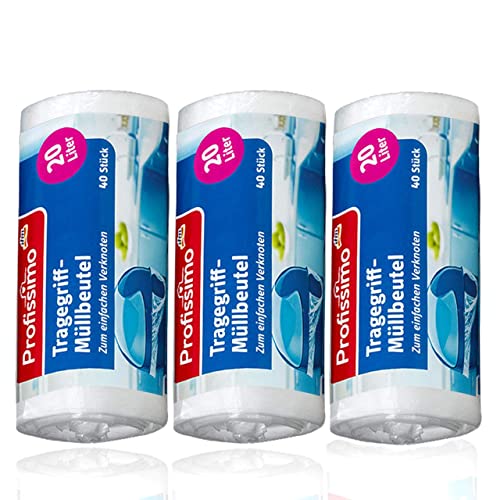 Kompostierbare Müllbeutel mit Griff von Profissimo, 20 Liter