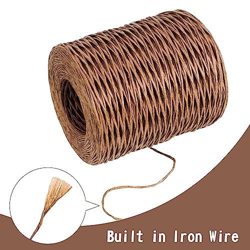 Opopark 2mm Floral Wire,656 Feet Bendable Vine Bind Wire for Floral Bouquets Wrapping,Floristry Arrangement and Crafts(Brown) - Image 3