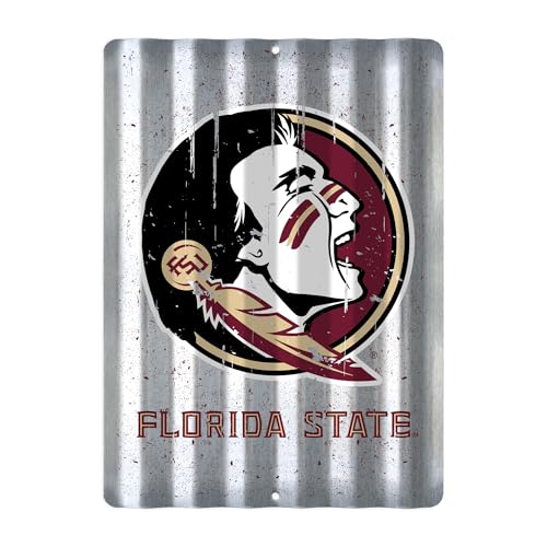 Rico Industries NCAA Florida State Seminoles 12" X 16" Home Decor Tin Home Decor Metal Roof Sign