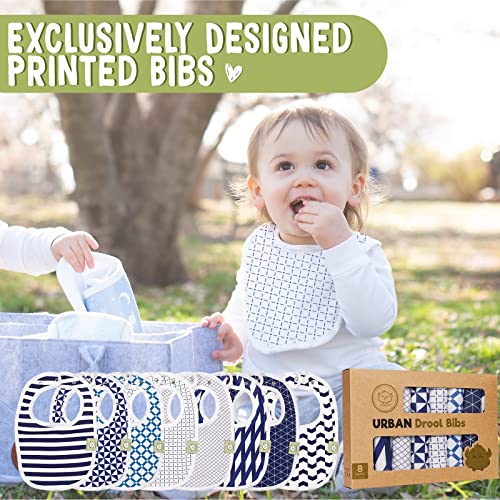 Organic Baby Bibs For Boys & Girls And Organic Burp Cloths For Baby Boys And Girls Bundle - Organic Cotton Teething Bib - Newborn Bibs For Baby Girl, Boy - Infant Bibs - 5-Pack Ultra Absorbent #TOP2