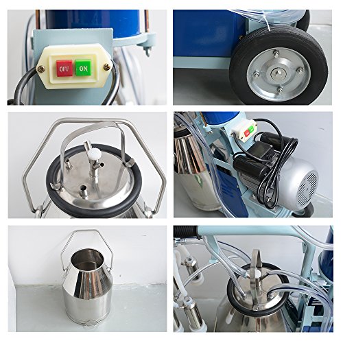 Denshine Electric Milking Machine 25L Milking Milker Portable Milking Machine For Cow Ewe Milk Sheep Milker For Farm With Stainless Steel Bucket, 1440Rmp/Min Agricultural Milking Machine (Usa Ship) #TOP2