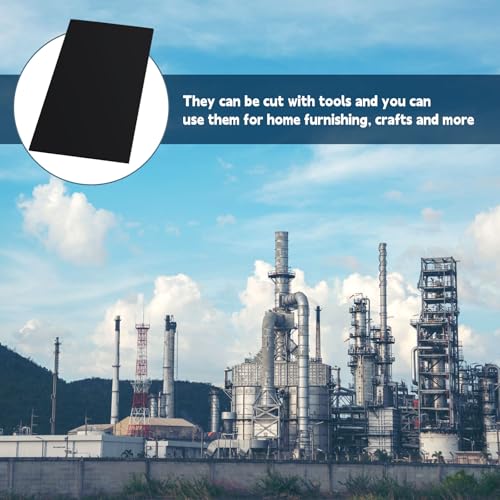 Image of Sasylvia 2 Pcs HDPE Sheet, HDPE Plastic Sheet Flexible High Density Polyethylene Board Solid Plastic Block for DIY Projects for Machining Home(Black,1 /2 inchx4 inchx8 inch)