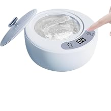 Ultrasonic Cleaner, Glasses Cleaner, Industry Strong 50 kHz, 22.0 fl oz 650 ml, 304 Stainless Steel Tank, Automatic Temperature Adjustment, Multifunctional Cleaner, Wide Range of