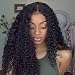 BLY Curly Human Hair Lace Front Wigs Mongolian Kinky Curly Virgin Hair 20 Inch 150% Density 13x4 Lace Front Wigs for Black Women Pre Plucked with Baby Hair