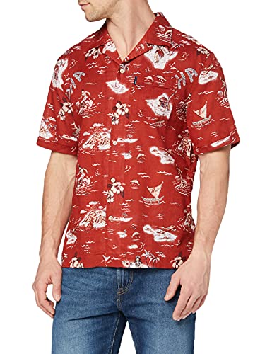 ORIGINAL PENGUIN Print Shirt Chemise À IMPRIMÉ Hula, 646 Red Ochre, Medium Homme Cover