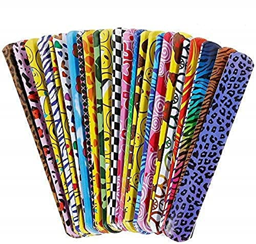 GOLDGE 24 unids bandas de palmada de colores para niños pulseras de palmada para bolsas de fiesta, rellenos de bolsas de fiesta, sabores de fiesta