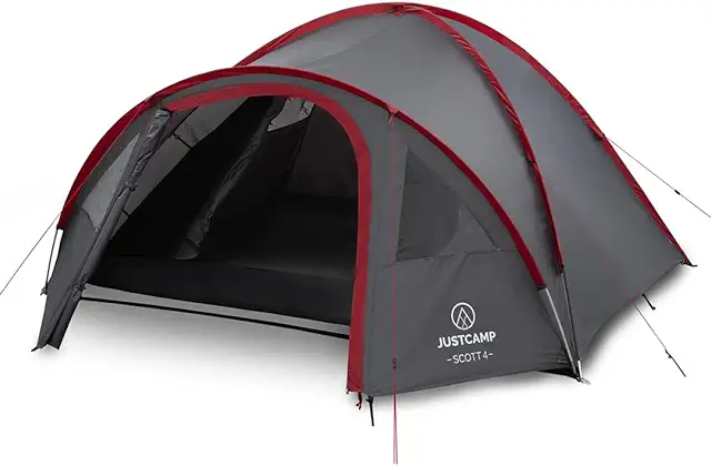 Tenda Igloo 4 Posti JUSTCAMP Scott con Anticamera - Grigio