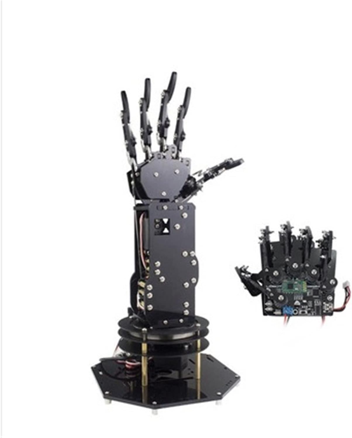 LXSWY Brazo de robot de código abierto para manipulador de mano diestro robot biónico de palma control somatosensorial formación educativa color