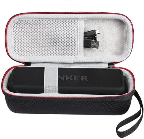 Image of VERTUS Carrying Case Storage Bag, Travel Case Cover for Soundcore by Anker Motion 100 / Soundcore 3 / Soundcore 2S / 2 Portable Speaker (Hard|Black)