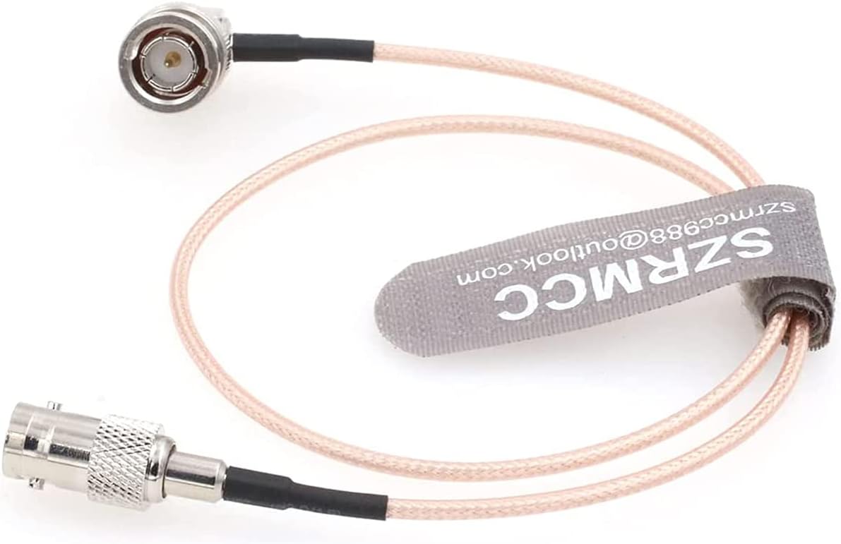 SZRMCC Right Angle BNC Male to BNC Female RF Radio Coaxial Cable RG179 75 ohm HD SDI Extension Cable BNC Jumper Cable (1m) - Image 5