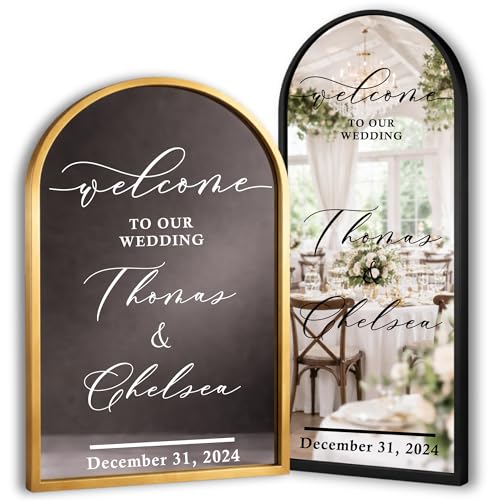Wedding Mirror Decal Custom Wedding Welcome Mirror Sign Sticker
