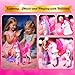 BYCICI Magic Light Unicorn & Princess Doll, Unicorn Toys for Girls 3-6, Christmas Birthday Gifts for Kids Girls Aged 3 4 5 6 7 8