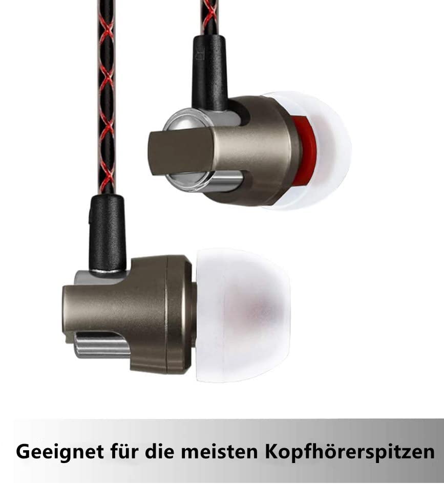 20 Punte Auricolari In Silicone Di Ricambio Premium - Set Con Misure L/M/S Universali