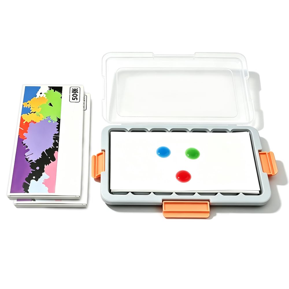 Wet Palette for Painting, Wet Pallets for Painting Miniatures Include Wet Pallete Tray, 2 Pcs Sponges and 110 Pcs Hydro Paper to Keep Paint Stay Wet (Wet Palette Set)