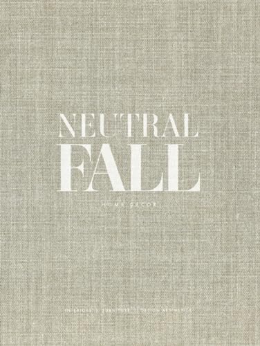 Neutral Fall Home Decor - Hard Cover Accent Book | Faux Hardback with Realistic Linen Fabric Effect (290 Blank Dot-Grid Pages Inside): Ideal for ... and Stacking on Shelves or a Coffee Table