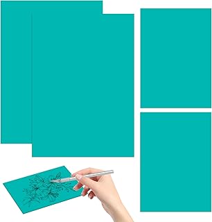 4 Piezas Plancha Grabado Linoleo, 2 A5 + 2 A6 Verde PVC Plancha Linóleo para Sellos, Grosor 3 mm, Bloques de Linóleos de Goma Flexible para DIY, Impresión en Relieve y Sellos de Goma