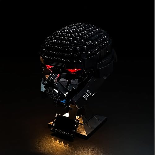 Miniatura 9 de Kyglaring Kit de iluminación LED diseñado para Lego Star Wars Dark Trooper Helmet 75343 Kit de construcción modelo, sin juego de Lego (versión